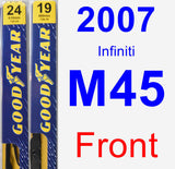 Front Wiper Blade Pack for 2007 Infiniti M45 - Premium