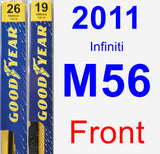 Front Wiper Blade Pack for 2011 Infiniti M56 - Premium