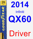 Driver Wiper Blade for 2014 Infiniti QX60 - Premium