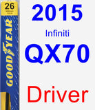 Driver Wiper Blade for 2015 Infiniti QX70 - Premium