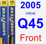 Front Wiper Blade Pack for 2005 Infiniti Q45 - Premium