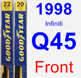 Front Wiper Blade Pack for 1998 Infiniti Q45 - Premium