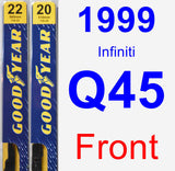 Front Wiper Blade Pack for 1999 Infiniti Q45 - Premium