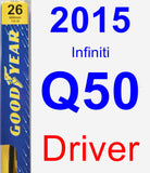 Driver Wiper Blade for 2015 Infiniti Q50 - Premium