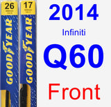 Front Wiper Blade Pack for 2014 Infiniti Q60 - Premium