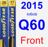 Front Wiper Blade Pack for 2015 Infiniti Q60 - Premium