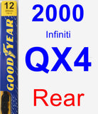 Rear Wiper Blade for 2000 Infiniti QX4 - Premium