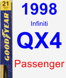 Passenger Wiper Blade for 1998 Infiniti QX4 - Premium