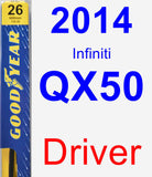 Driver Wiper Blade for 2014 Infiniti QX50 - Premium