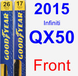 Front Wiper Blade Pack for 2015 Infiniti QX50 - Premium