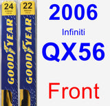 Front Wiper Blade Pack for 2006 Infiniti QX56 - Premium