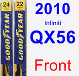 Front Wiper Blade Pack for 2010 Infiniti QX56 - Premium