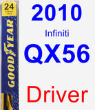 Driver Wiper Blade for 2010 Infiniti QX56 - Premium