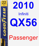 Passenger Wiper Blade for 2010 Infiniti QX56 - Premium