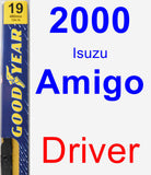 Driver Wiper Blade for 2000 Isuzu Amigo - Premium