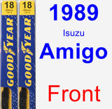 Front Wiper Blade Pack for 1989 Isuzu Amigo - Premium