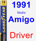 Driver Wiper Blade for 1991 Isuzu Amigo - Premium