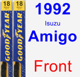 Front Wiper Blade Pack for 1992 Isuzu Amigo - Premium