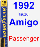 Passenger Wiper Blade for 1992 Isuzu Amigo - Premium