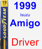 Driver Wiper Blade for 1999 Isuzu Amigo - Premium