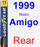 Rear Wiper Blade for 1999 Isuzu Amigo - Premium