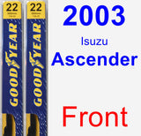 Front Wiper Blade Pack for 2003 Isuzu Ascender - Premium