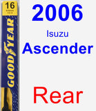 Rear Wiper Blade for 2006 Isuzu Ascender - Premium