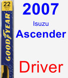 Driver Wiper Blade for 2007 Isuzu Ascender - Premium