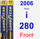 Front Wiper Blade Pack for 2006 Isuzu i-280 - Premium