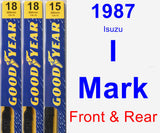 Front & Rear Wiper Blade Pack for 1987 Isuzu I-Mark - Premium