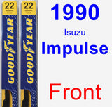 Front Wiper Blade Pack for 1990 Isuzu Impulse - Premium