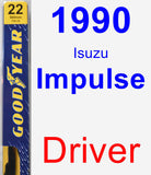 Driver Wiper Blade for 1990 Isuzu Impulse - Premium