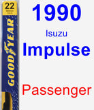 Passenger Wiper Blade for 1990 Isuzu Impulse - Premium