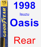 Rear Wiper Blade for 1998 Isuzu Oasis - Premium