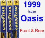 Front & Rear Wiper Blade Pack for 1999 Isuzu Oasis - Premium