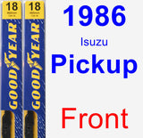 Front Wiper Blade Pack for 1986 Isuzu Pickup - Premium