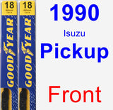 Front Wiper Blade Pack for 1990 Isuzu Pickup - Premium