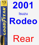 Rear Wiper Blade for 2001 Isuzu Rodeo - Premium