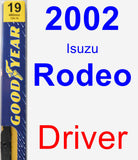 Driver Wiper Blade for 2002 Isuzu Rodeo - Premium