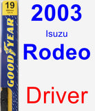 Driver Wiper Blade for 2003 Isuzu Rodeo - Premium