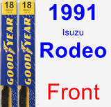 Front Wiper Blade Pack for 1991 Isuzu Rodeo - Premium