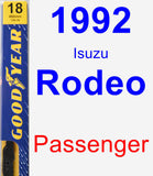 Passenger Wiper Blade for 1992 Isuzu Rodeo - Premium