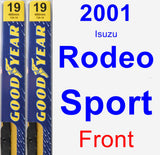 Front Wiper Blade Pack for 2001 Isuzu Rodeo Sport - Premium