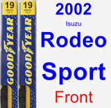 Front Wiper Blade Pack for 2002 Isuzu Rodeo Sport - Premium