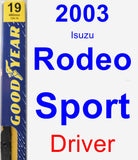 Driver Wiper Blade for 2003 Isuzu Rodeo Sport - Premium