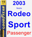 Passenger Wiper Blade for 2003 Isuzu Rodeo Sport - Premium