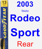 Rear Wiper Blade for 2003 Isuzu Rodeo Sport - Premium