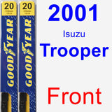 Front Wiper Blade Pack for 2001 Isuzu Trooper - Premium