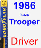 Driver Wiper Blade for 1986 Isuzu Trooper - Premium