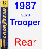 Rear Wiper Blade for 1987 Isuzu Trooper - Premium